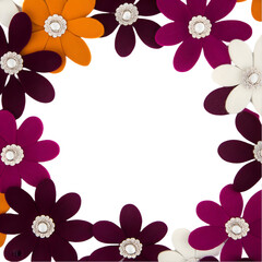 Decorative Floral Arrangement Illustration on Transparent Background