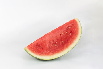 Watermelon slices isolated on a white background.