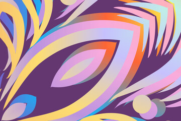 luxury traditional Indonesian Dayak batik design with aesthetic gradient background 