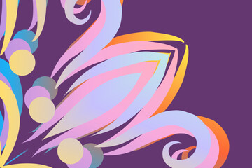 luxury traditional Indonesian Dayak batik design with aesthetic gradient background 