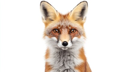 Close-up portrait of a red fox