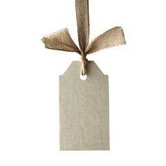 Blank Tag Tied with Ribbon