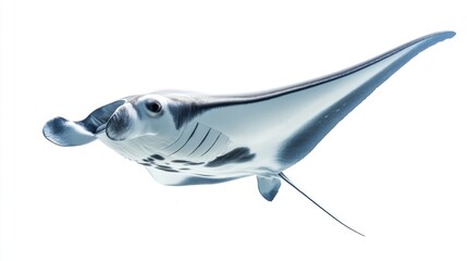 Obraz premium Majestic manta ray in profile