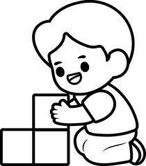 Group of Happy Kids Playing with Toys – Kindergarten Life Scene