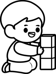 Group of Happy Kids Playing with Toys – Kindergarten Life Scene