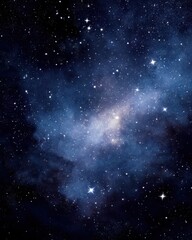 Obraz premium Magnificent Cosmic Scene of Nebula and Galaxy Stars Clusters Deep into the Space Dark Astronomy Background