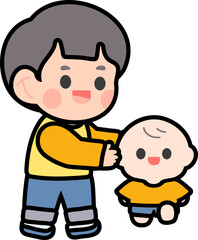 Group of Happy Kids Playing with Toys – Kindergarten Life Scene