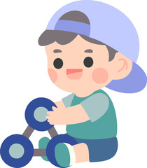 Group of Happy Kids Playing with Toys – Kindergarten Life Scene