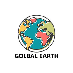 earth globe logo