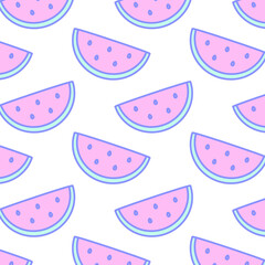 レトロポップなシンプルスイカスクエアパターン⭐︎PNG