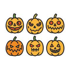 Halloween pumpkin set