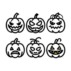 Halloween pumpkin set