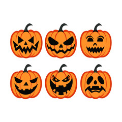 Halloween pumpkin set
