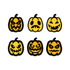 Halloween pumpkin set