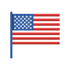 american flag on white background