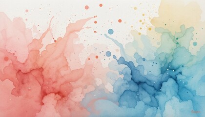 abstract watercolor hand painted