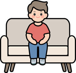 Family Photo with Parents and Children – Flat Style