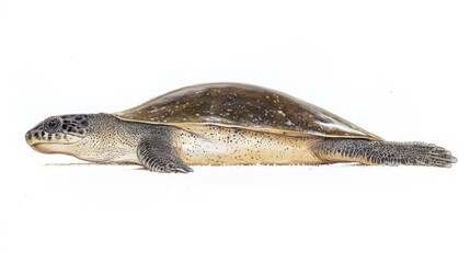 Side view of a speckled turtle