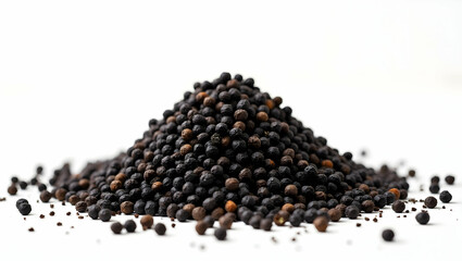 Naklejka premium Aromatic Spice, Capturing the Essence of Black Pepper in a Detailed Studio Shot, Showcasing the Texture and Richness of This Culinary Essential Ingredient