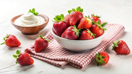 Urban Exploration Photography: Rustic Still Life - Strawberries & Sour Cream