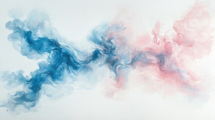 Abstract watercolor-like painting of flowing, swirling colors