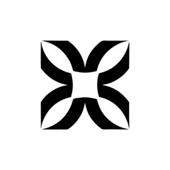 Modern design logo template showcases a gradient pattern with interlocking shapes suitable for a stationery store. This artistic logo reflects creativity and style