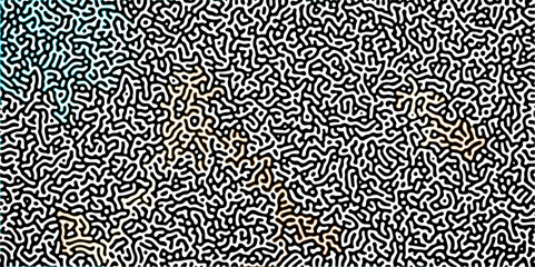 Abstract Turing organic wallpaper with background. Turing reaction diffusion monochrome seamless pattern with chaotic motion. Natural seamless line pattern.	
