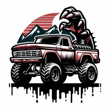 Monster truck vector file