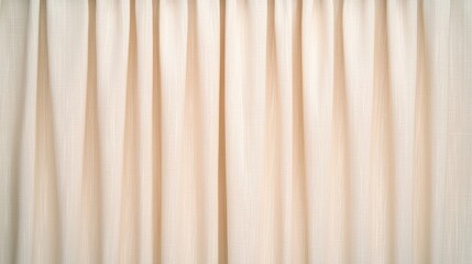 Obraz premium Light, textured curtains hang gracefully, creating a soft, airy atmosphere in the room with their neutral hue.