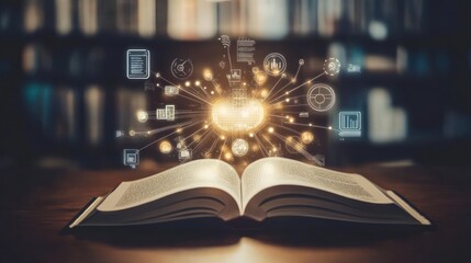 Illuminating Knowledge: Open Book with Data Graphics for Futuristic Learning Concepts