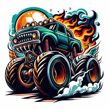 Monster truck vector file
