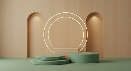 Minimalist display platform product mockup product presentation