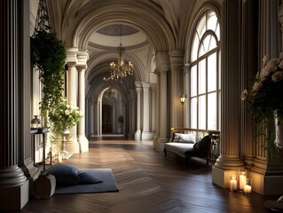Elegant Palace Hallway Interior Design - Grand & opulent design
