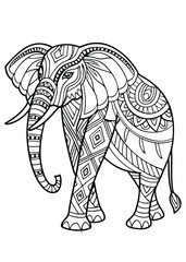 Elephant Mandala Coloring Pages for Adults and Teens: Elegant and Intricate Animal Designs for Relaxation and Mindfulness