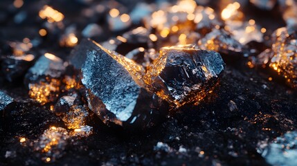 Valuable rare earth minerals reflecting high demand in modern technology and industry
