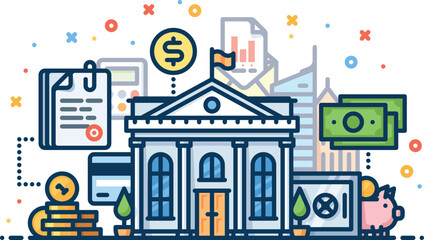 Bank Concept Vector Illustrations