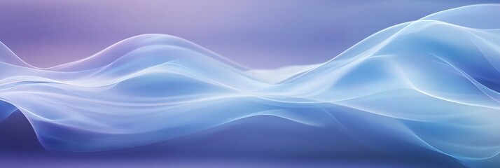 Obraz premium Abstract Flowing Waves Design in Blue and Purple Gradient Background