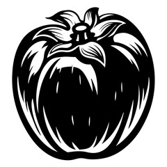 Abstract monochrome vector illustration of a strawberry with artistic design style