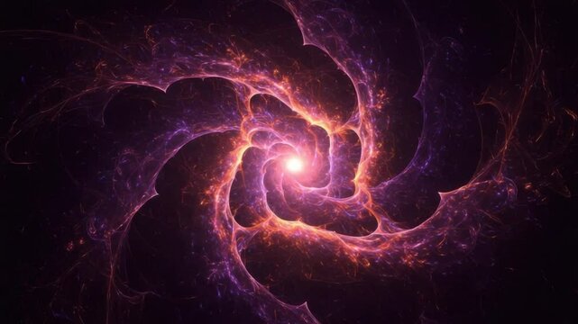 Glowing Spiral Galaxy Radiating with Energy