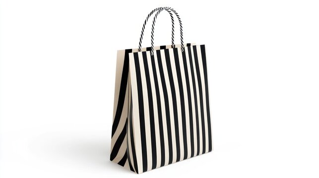 Stylish striped shopping bag
