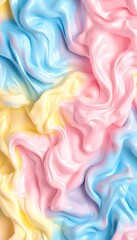 Obraz premium Swirling Pastel Cream Texture