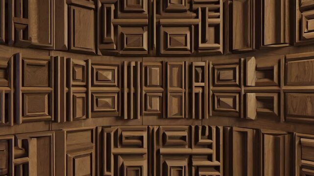 Wood background banner panorama long - Brown wooden acoustic panels wall texture , seamless pattern, vertical