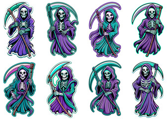 "Reaper's Whisper: Grim Reaper Vector Collection"