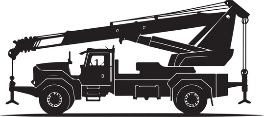 Heavy Duty Crane Truck Illustration