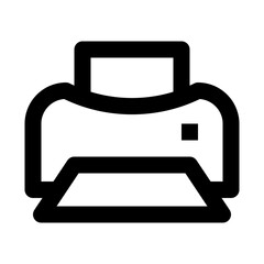 Outline Icon of print printer
