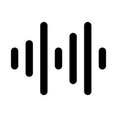 Outline Icon of waveform sound equalizer mastering