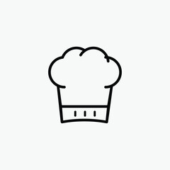 Chef hat icon vector sign pictogram. Cuisine symbol, logo illustration vector template