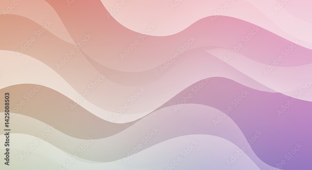 Poster a colorful wave pattern with a pinkish hue