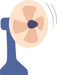 Portable electric fan blower vector illustration