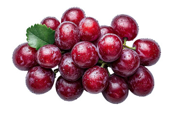 red grapes bunch - fresh juicy fruit with water drops
